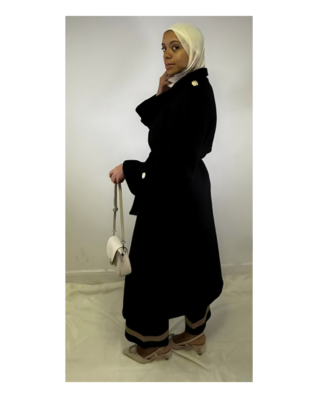 Gold button coat