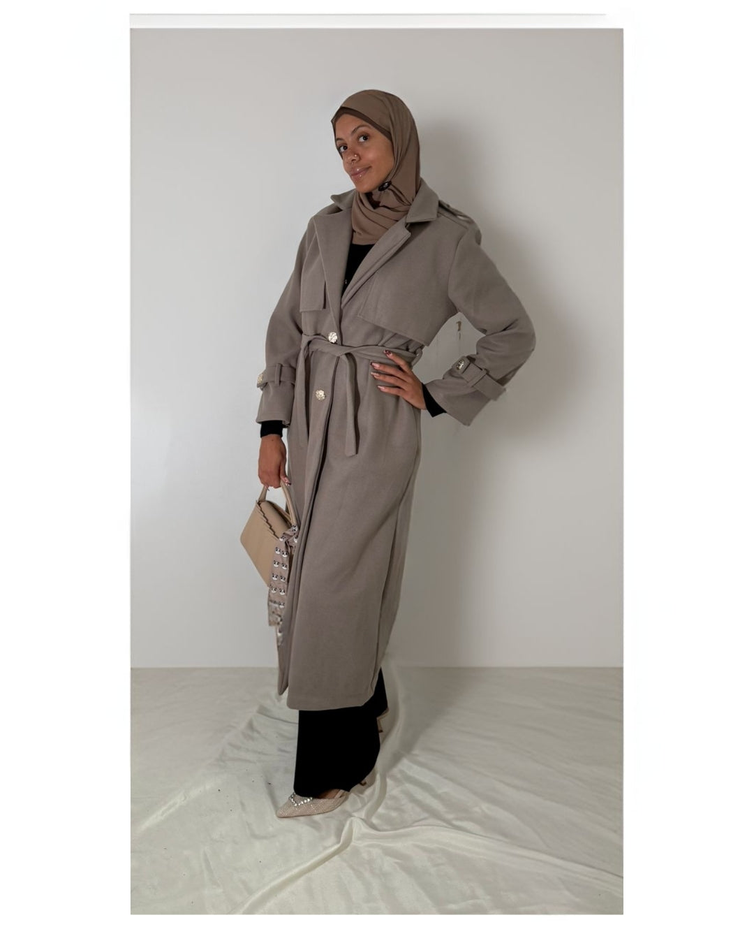 Gold button coat