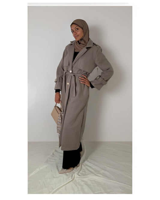 Gold button coat