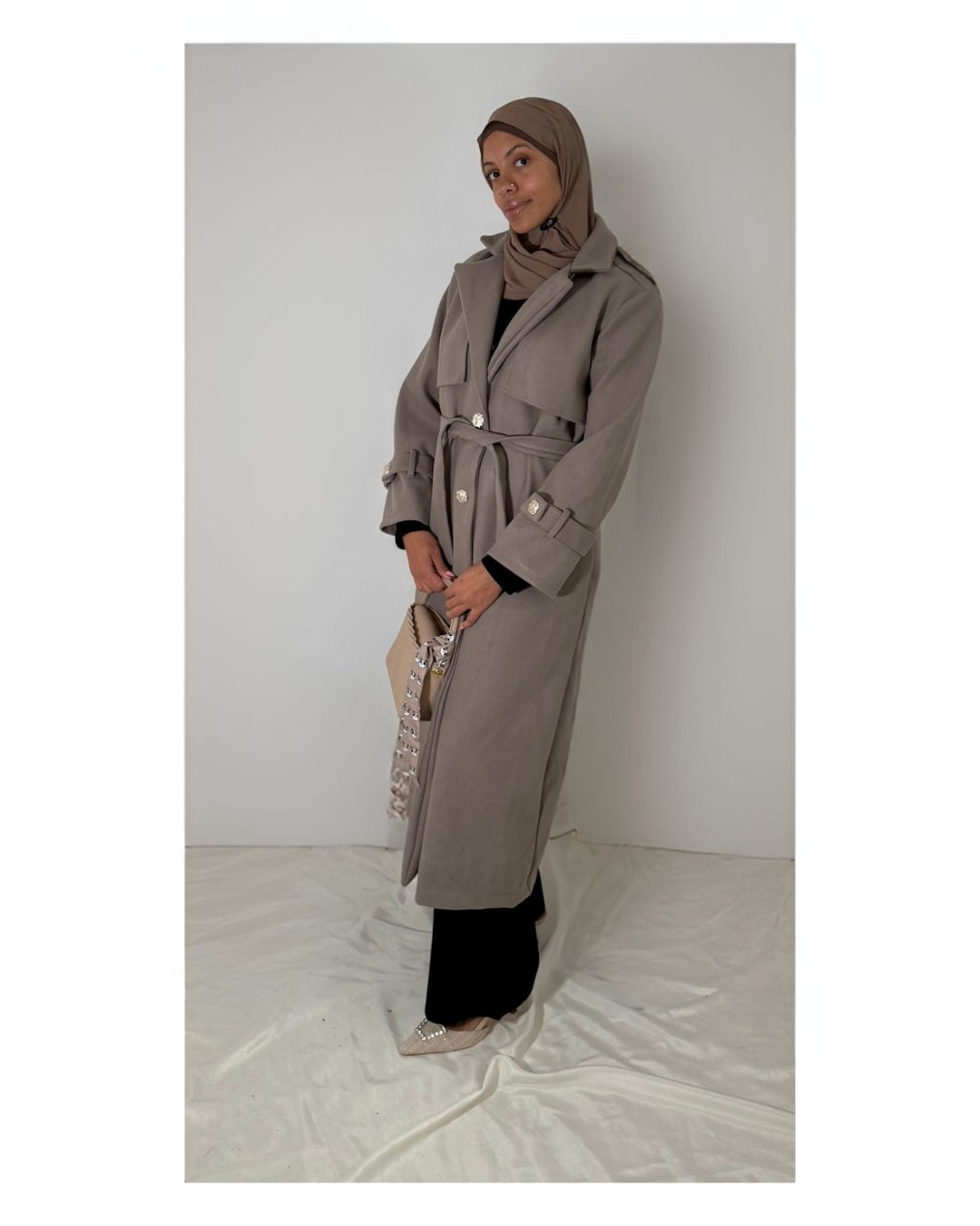 Gold button coat