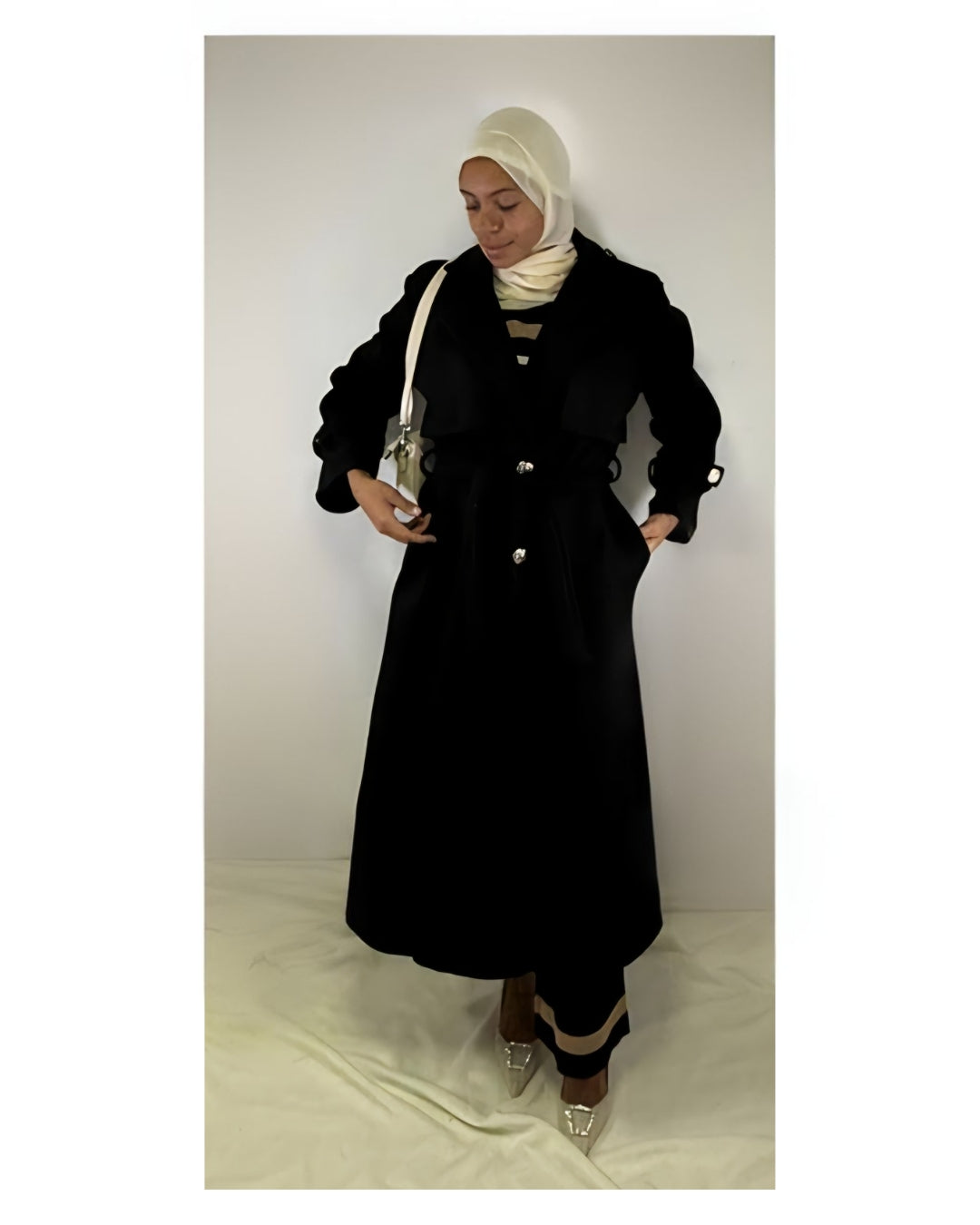 Gold button coat