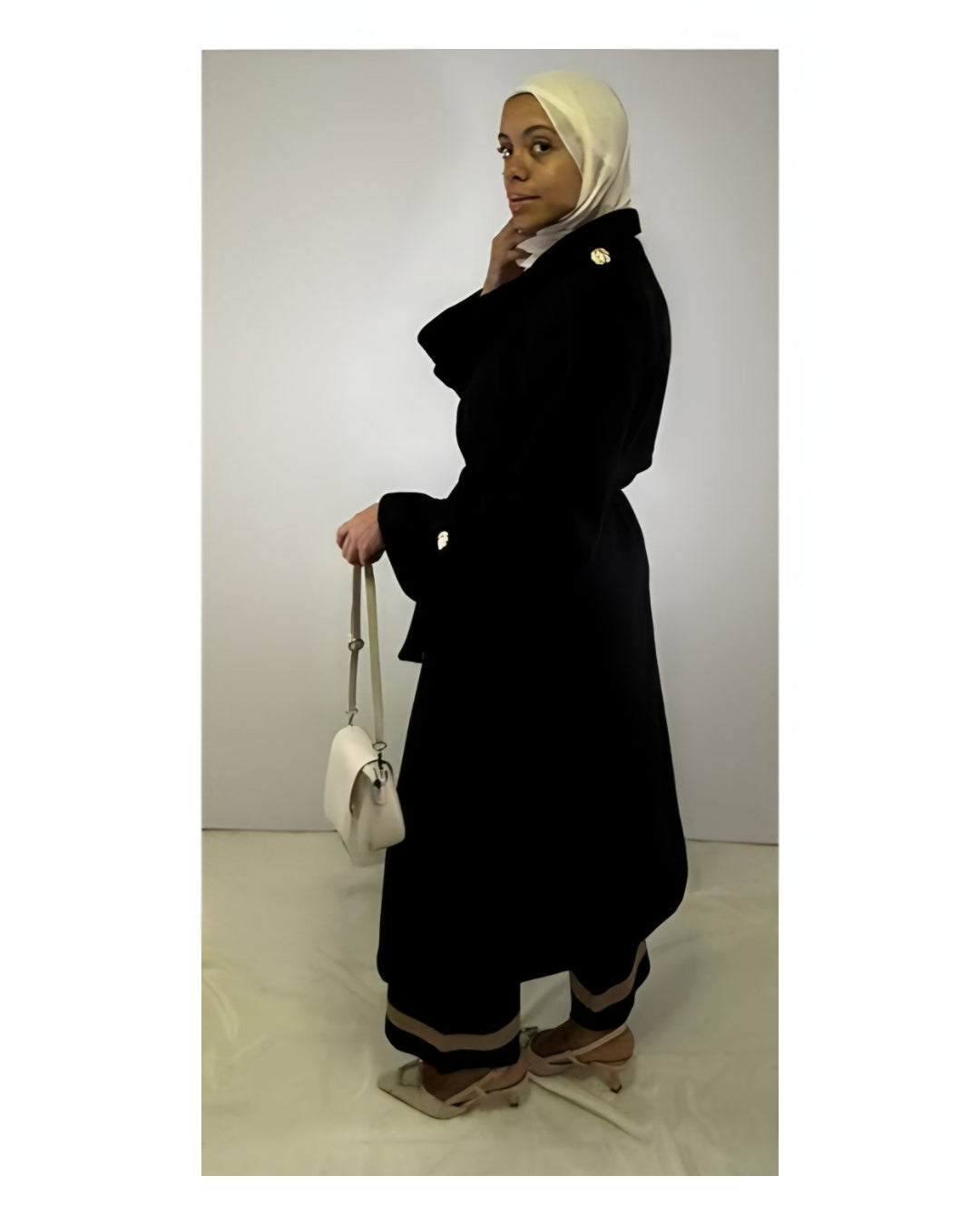 Gold button coat