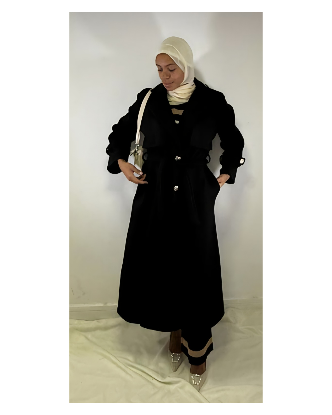 Gold button coat